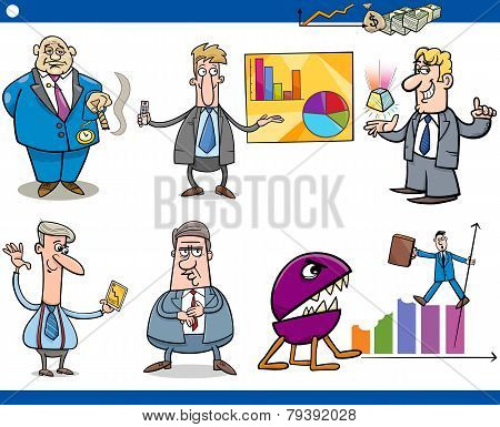 Businessmen Cartoon Concepts Set