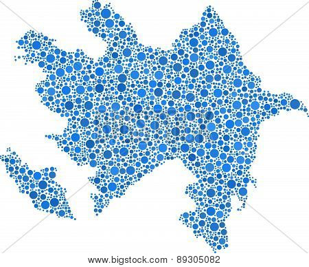 Isolated map of Azerbaijan