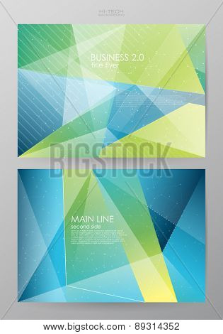 Set horizontal of brochures in modern abstract style. Vector design templates. Abstract figures brochures. Business abstract background. flyer design template with paper