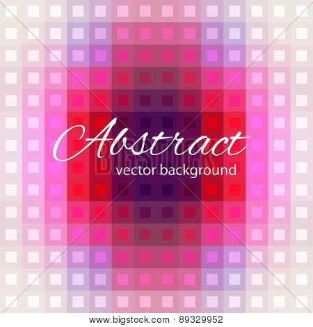 Geometric abstract background. Composition of squares. Mosaic purple .
