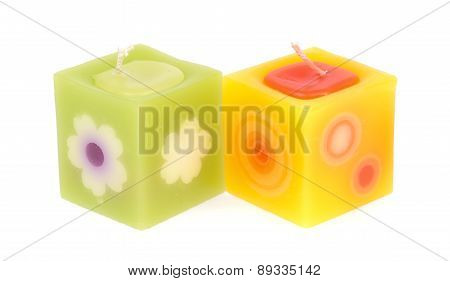 Candles Isolated On White Background