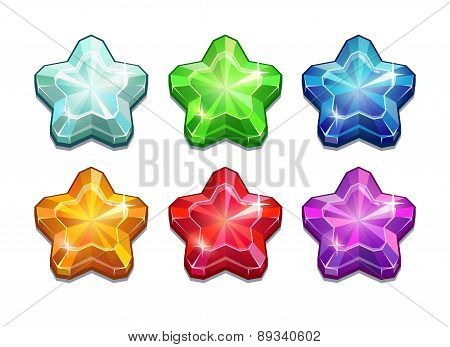 Set Of Crystal Stars