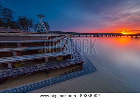 Colorful Sunset Over Lake