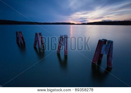 Colorful Sunset Over Lake