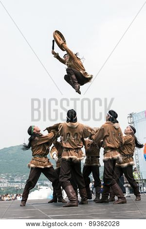 Concert Of Koryak National Dance Ensemble Mengo. Russia, Kamchatka