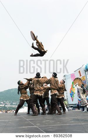 Concert Of Koryak National Dance Ensemble Mengo. Kamchatka Peninsula, Russia