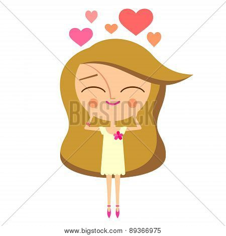 Cute girl in love
