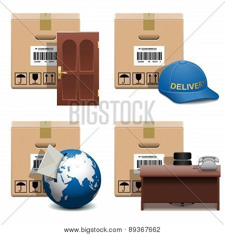 Vector Shipment Icons Set 28