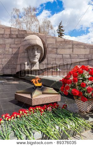 The Eternal Flame At The Memorial Complex In Samara, Russia