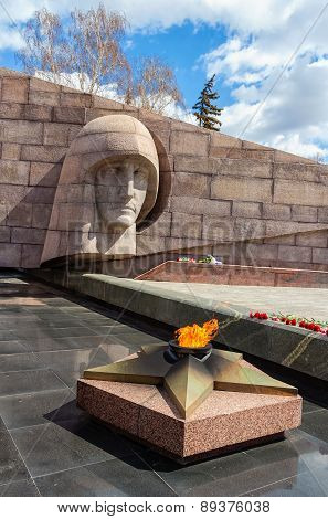 The Eternal Flame At The Memorial Complex In Samara, Russia