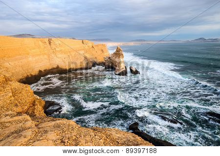 Paracas National Reserve, Cathedral Rock Formation, Peruvian Coastline