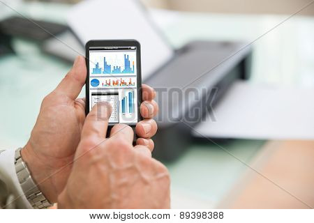 Person Using Cellphone For Printing