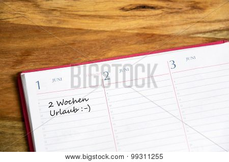 Urlaub beantragen - german word for Holiday request