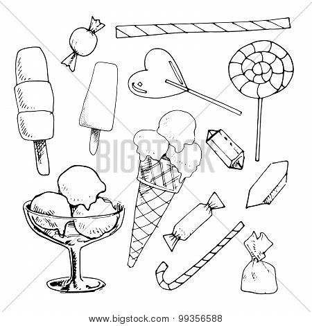 Ice Cream And Candies