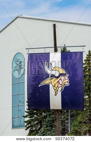 Minnesota Vikings Practice Facility And Flag
