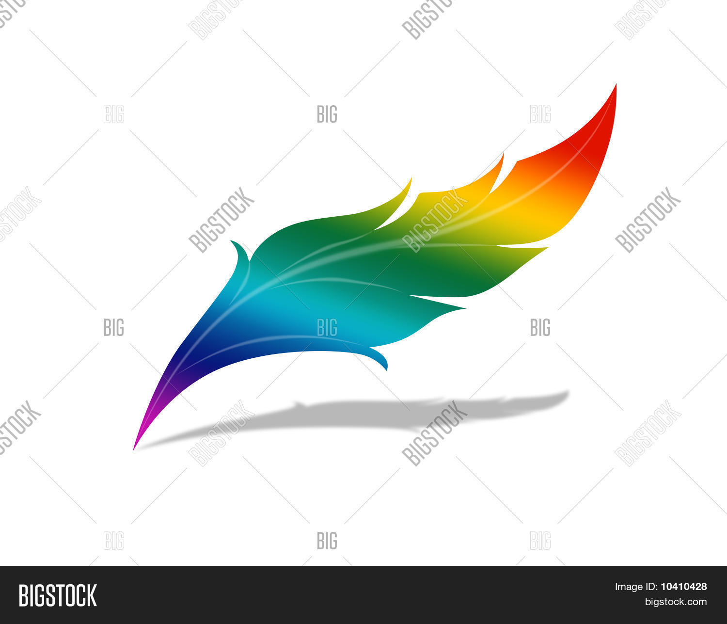 Rainbow Feather Image & Photo (Free Trial) Bigstock