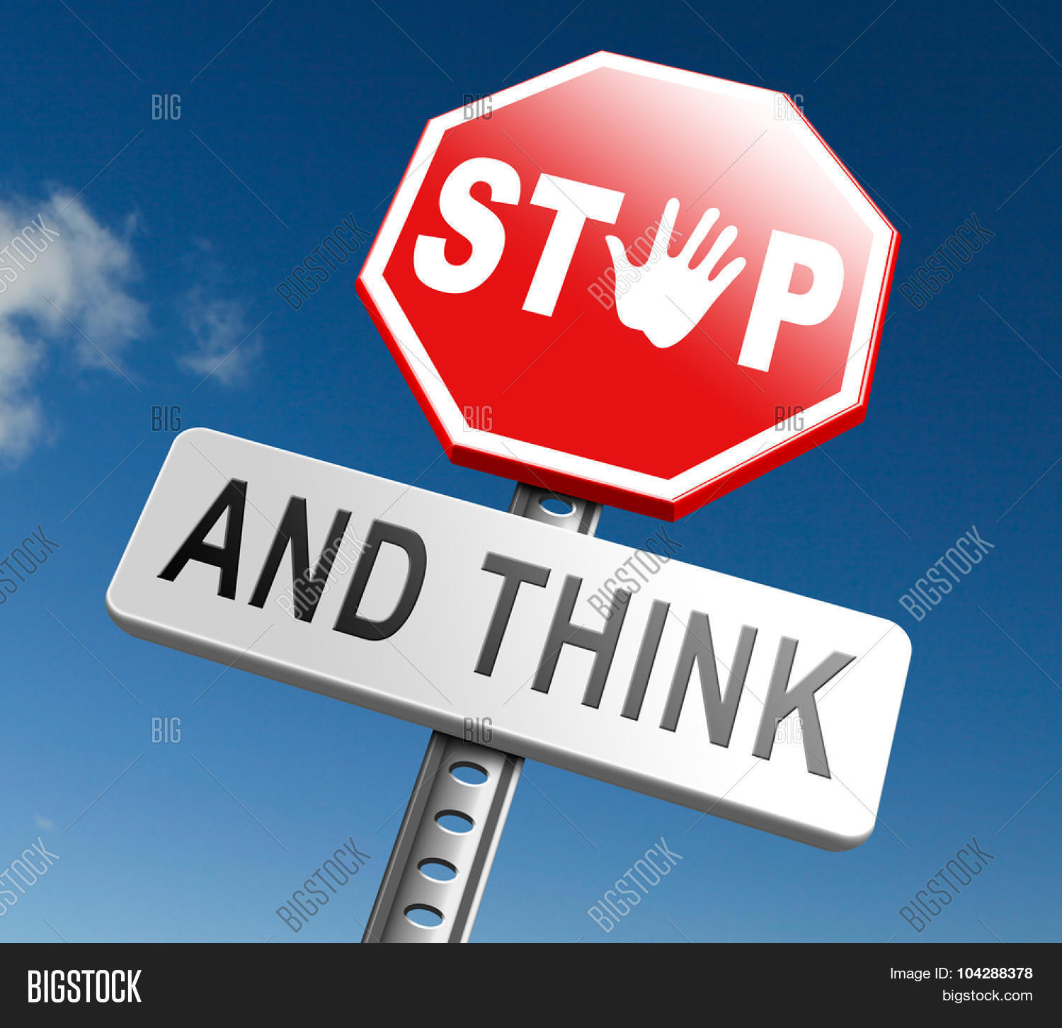Stop Think Act Making Image & Photo (Free Trial) | Bigstock