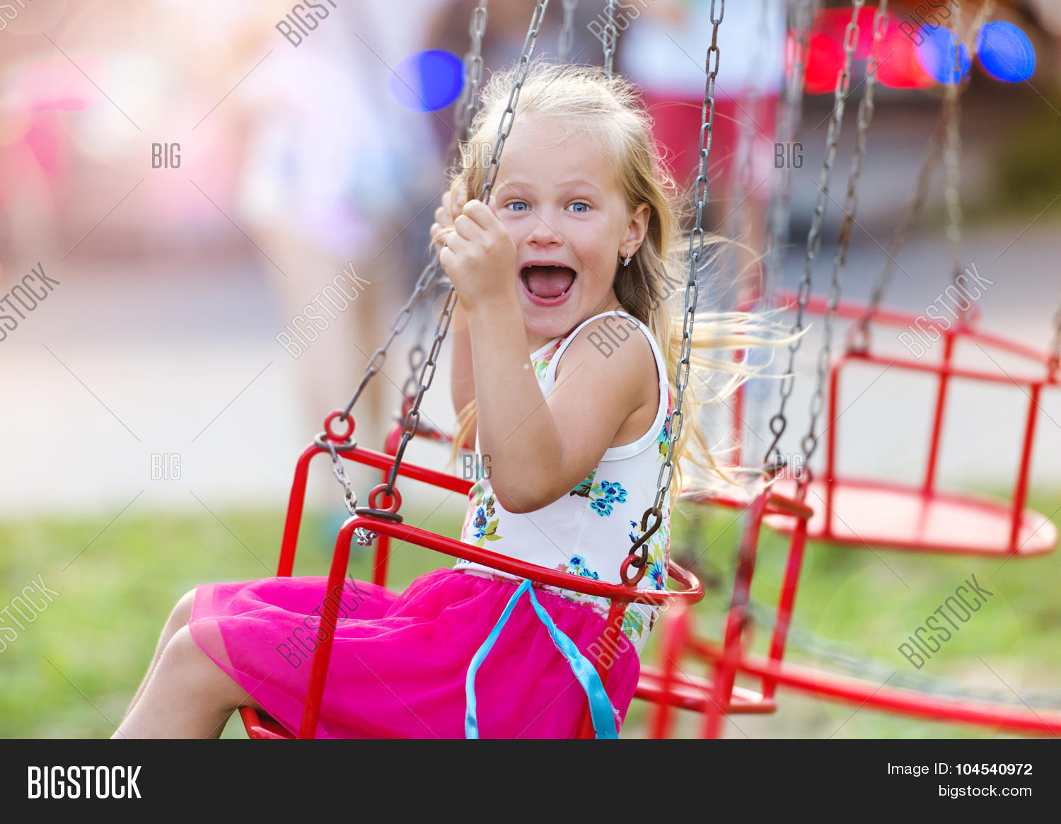 Little Girl Fun Fair Image & Photo (Free Trial) | Bigstock