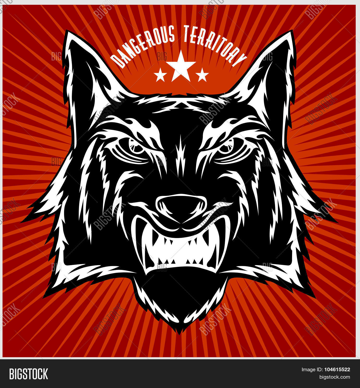 Retro Wolf Mascot Vector & Photo (Free Trial) Bigstock