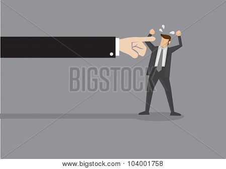 Finger Pointing Vector Illustration