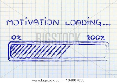 Motivation Loading, Progess Bar Illustration