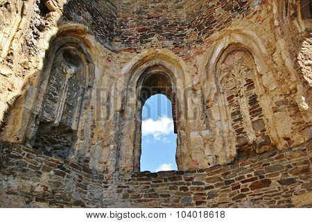 Medieval Ruins of Castle Okor in Czech Republic