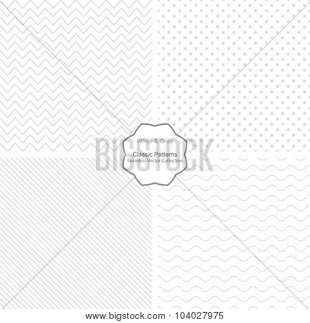 Collection of simple vector patterns.
