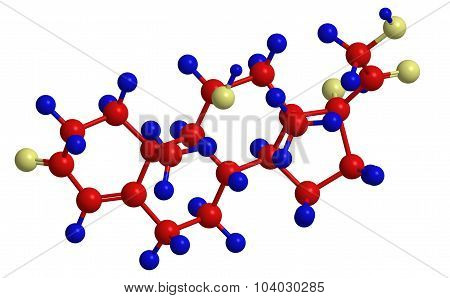 Molecular Structure Of Hormone Cortisol