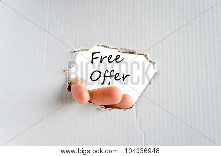 Free Offer Text Concept