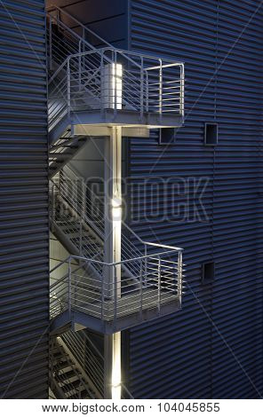 Safety Exit Emergency Metal Modern Stair