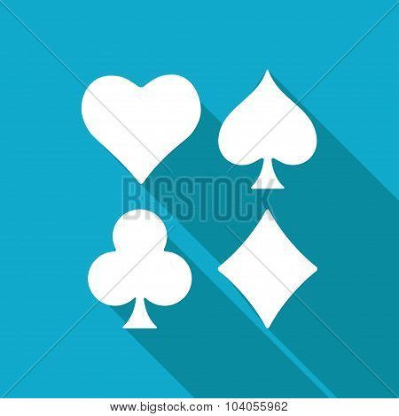 Vector game cards icon. Epswhite flat0