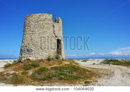 Old Windmills at the Agios Ioannis beach, Lefkada