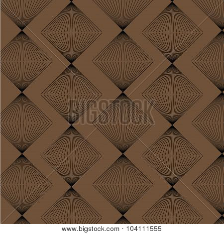 Brown Rhombus Strict Style Pattern