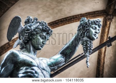 Detail Of Perseo Holding Medusa Head