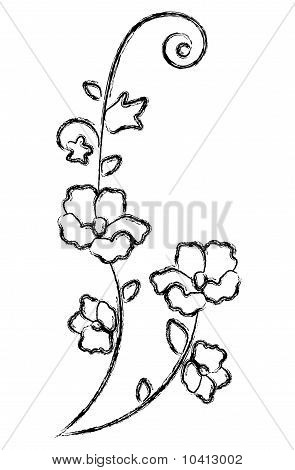 Schwarze Blumen Abbildung