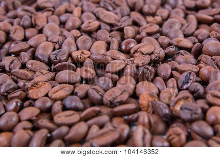 Roasted coffee beans background
