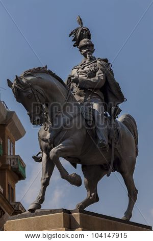 Statue Of Victor Emmanuel Ii In Naples, Italy