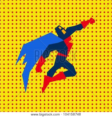 Landed Superman Vector Illustration