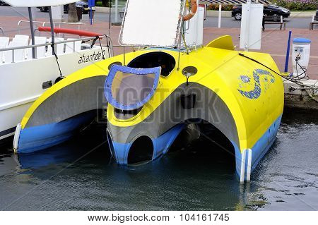Ship Docked In The Port Of Bandol