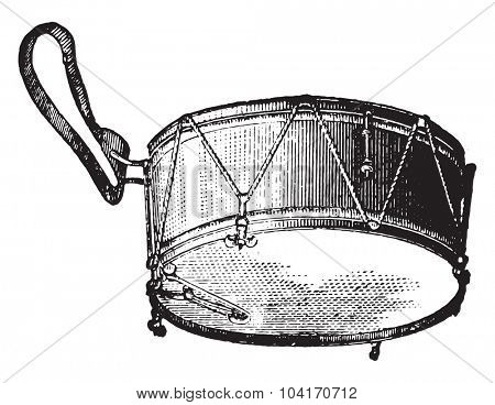 Tarole strings, vintage engraved illustration. Industrial encyclopedia E.-O. Lami - 1875.