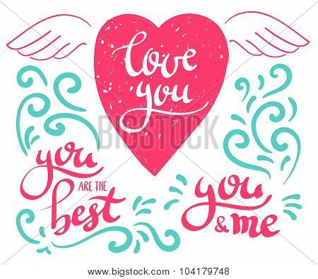 Brush Pen Love Message Calligraphy