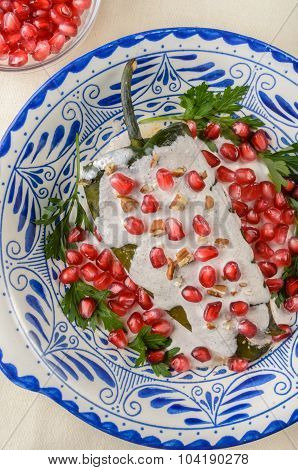 Chiles En Nogada Mexican Food