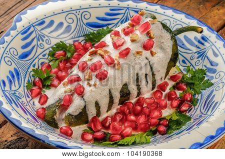 Chiles En Nogada Mexican Food