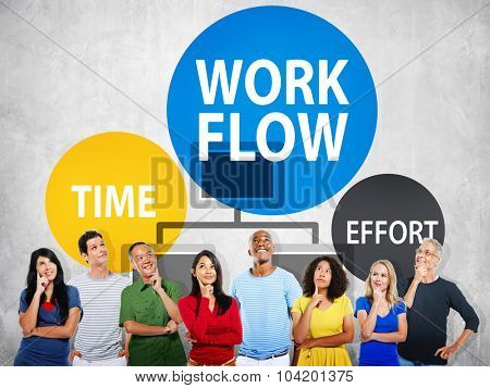 Workflow Effort Implement Efficiency Business Concept