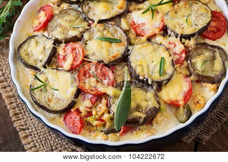 Moussaka (eggplant casserole) - a traditional Greek dish