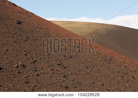 Azores Multicolored Volcanic Landscape In Faial Island. Ponta Dos Capelinhos