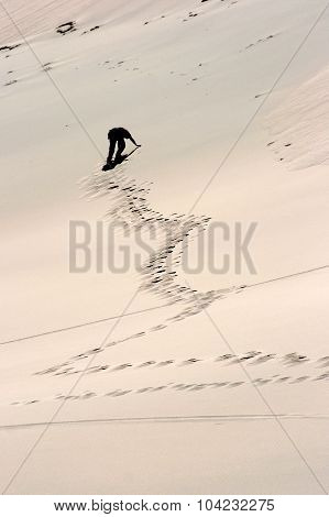 ascent to the huge dune