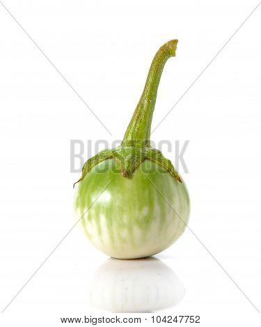 Eggplant On White Background.