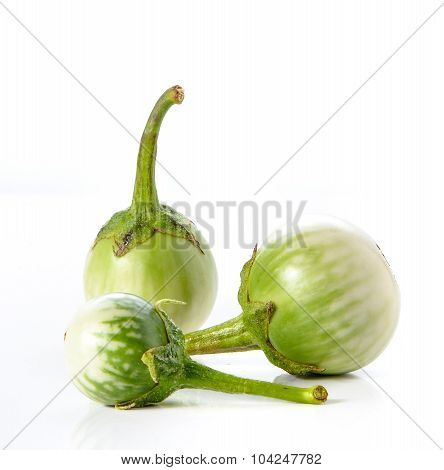Eggplant On White Background.