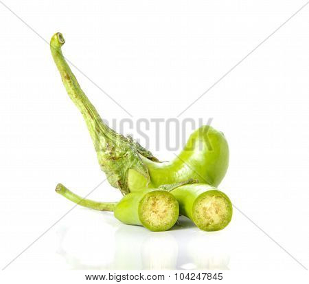 Eggplant On White Background.